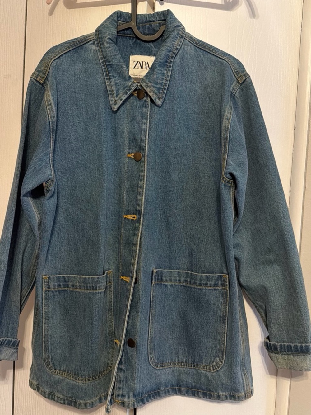 Zara Light Blue Denim Utility Jacket